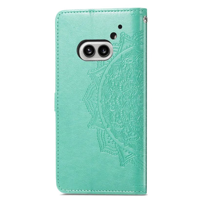 For Nothing Phone (2a) Case PU Leather Mandala Pattern Embossment Flip Wallet Phone Cover
