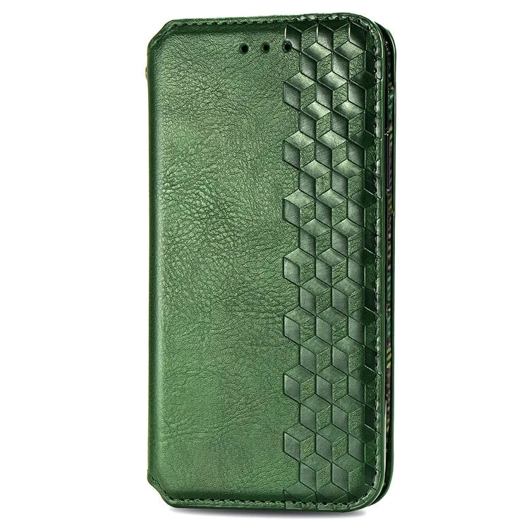 For Nothing Phone (2a) Case PU Leather Rhombus Magnetic Closure Phone Cover