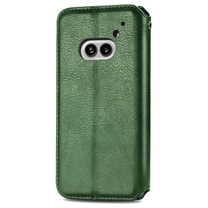 For Nothing Phone (2a) Case PU Leather Rhombus Magnetic Closure Phone Cover