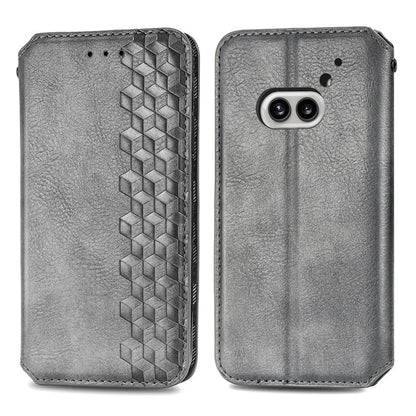 For Nothing Phone (2a) Case PU Leather Rhombus Magnetic Closure Phone Cover