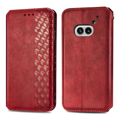 For Nothing Phone (2a) Case PU Leather Rhombus Magnetic Closure Phone Cover