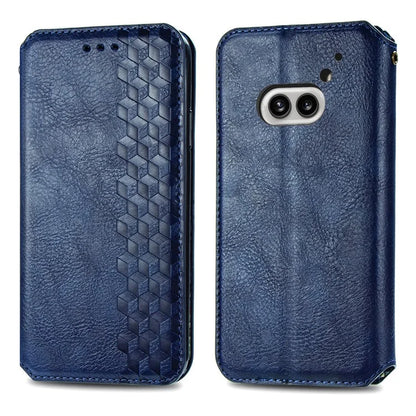 For Nothing Phone (2a) Case PU Leather Rhombus Magnetic Closure Phone Cover