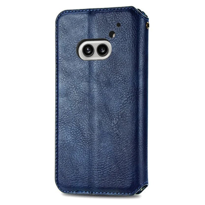For Nothing Phone (2a) Case PU Leather Rhombus Magnetic Closure Phone Cover