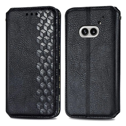 For Nothing Phone (2a) Case PU Leather Rhombus Magnetic Closure Phone Cover