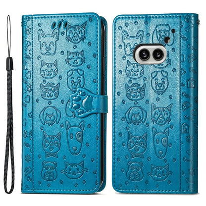 For Nothing Phone (2a) Magnetic Phone Case Leather Drop-proof Cover with Wrist Strap