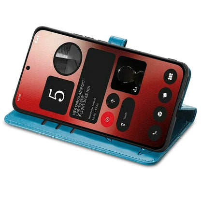 For Nothing Phone (2a) Magnetic Phone Case Leather Drop-proof Cover with Wrist Strap