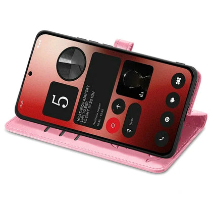 For Nothing Phone (2a) Magnetic Phone Case Leather Drop-proof Cover with Wrist Strap