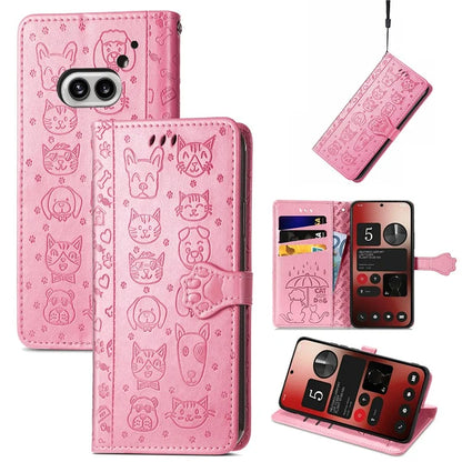 For Nothing Phone (2a) Magnetic Phone Case Leather Drop-proof Cover with Wrist Strap