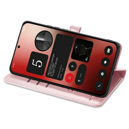 For Nothing Phone (2a) Magnetic Phone Case Leather Drop-proof Cover with Wrist Strap