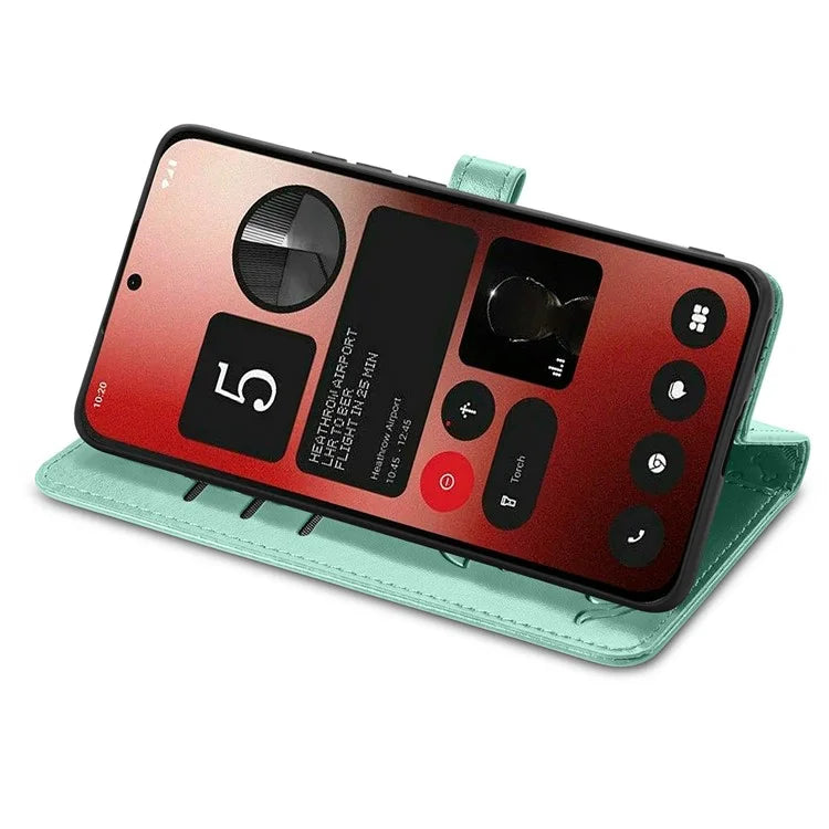 For Nothing Phone (2a) Magnetic Phone Case Leather Drop-proof Cover with Wrist Strap
