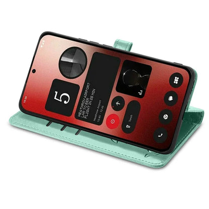 For Nothing Phone (2a) Magnetic Phone Case Leather Drop-proof Cover with Wrist Strap