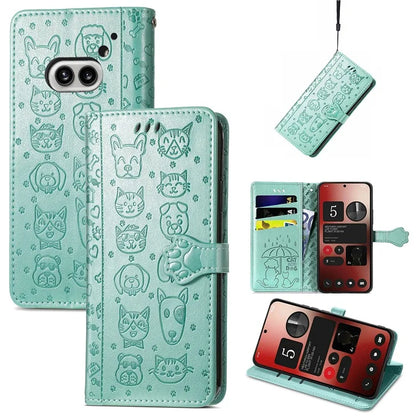 For Nothing Phone (2a) Magnetic Phone Case Leather Drop-proof Cover with Wrist Strap