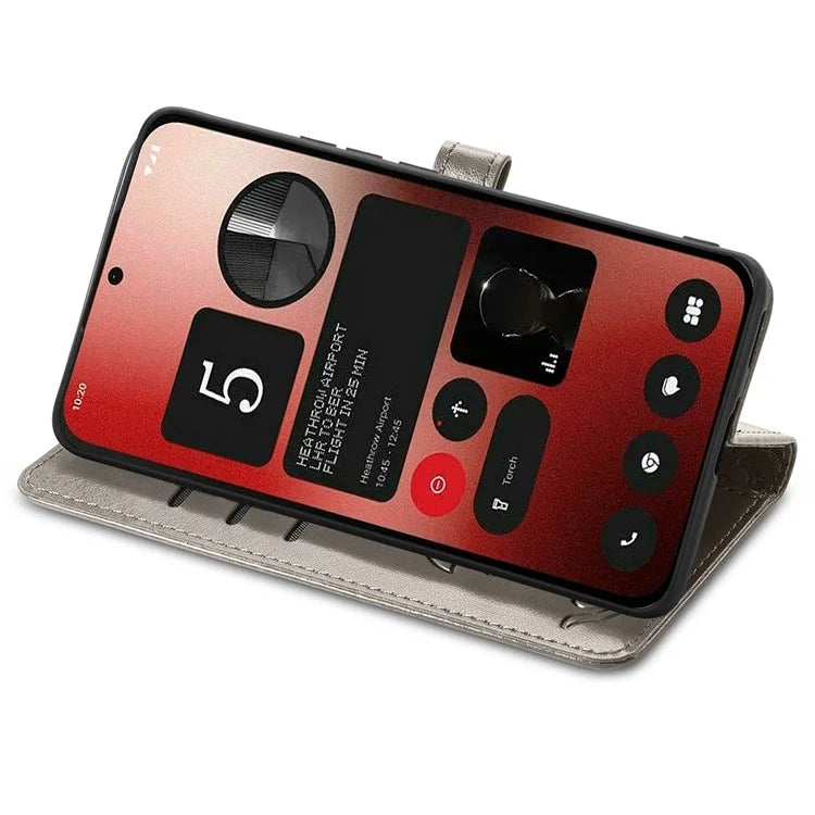 For Nothing Phone (2a) Magnetic Phone Case Leather Drop-proof Cover with Wrist Strap
