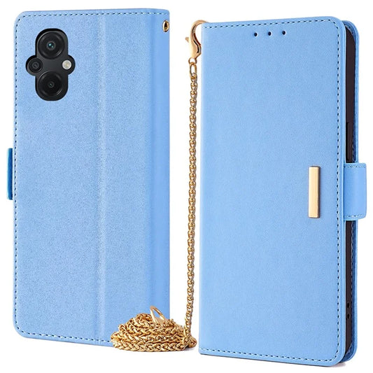 For Xiaomi Poco M5 4G Magnetic Phone Case RFID Blocking Leather Crossbody Wallet Cover