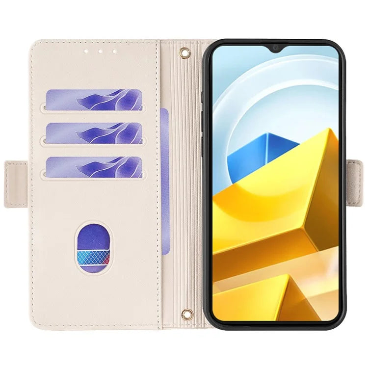 For Xiaomi Poco M5 4G Magnetic Phone Case RFID Blocking Leather Crossbody Wallet Cover