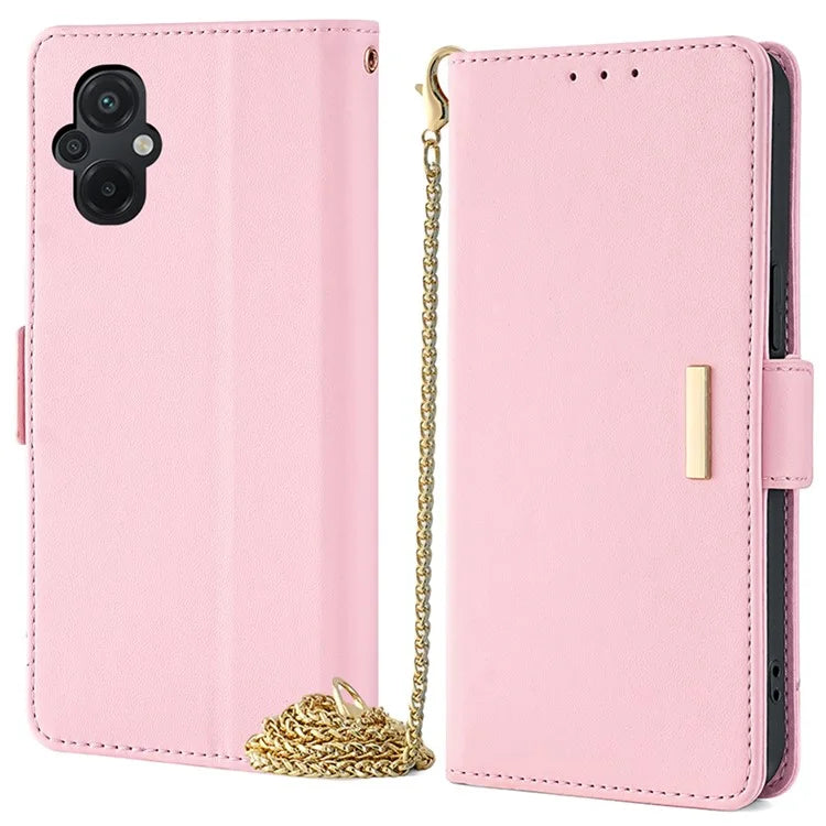 For Xiaomi Poco M5 4G Magnetic Phone Case RFID Blocking Leather Crossbody Wallet Cover