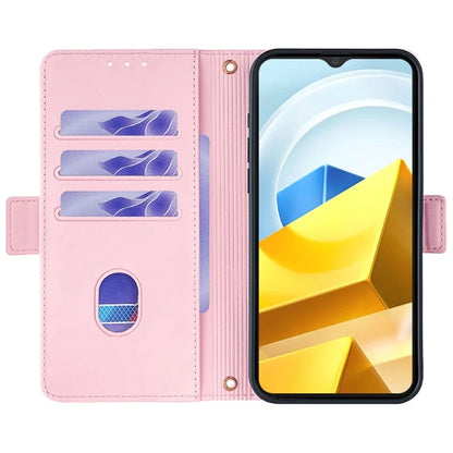 For Xiaomi Poco M5 4G Magnetic Phone Case RFID Blocking Leather Crossbody Wallet Cover
