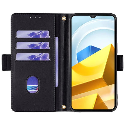 For Xiaomi Poco M5 4G Magnetic Phone Case RFID Blocking Leather Crossbody Wallet Cover