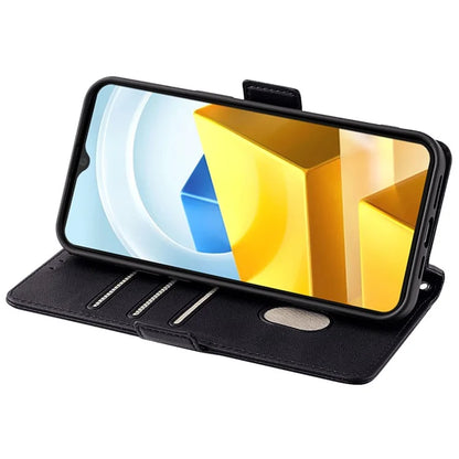 For Xiaomi Poco M5 4G Magnetic Phone Case RFID Blocking Leather Crossbody Wallet Cover