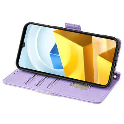 For Xiaomi Poco M5 4G Magnetic Phone Case RFID Blocking Leather Crossbody Wallet Cover