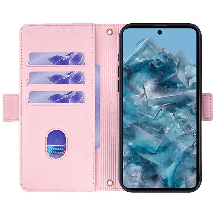 For Google Pixel 8 Pro Crossbody Case PU Leather RFID Blocking Protective Phone Cover
