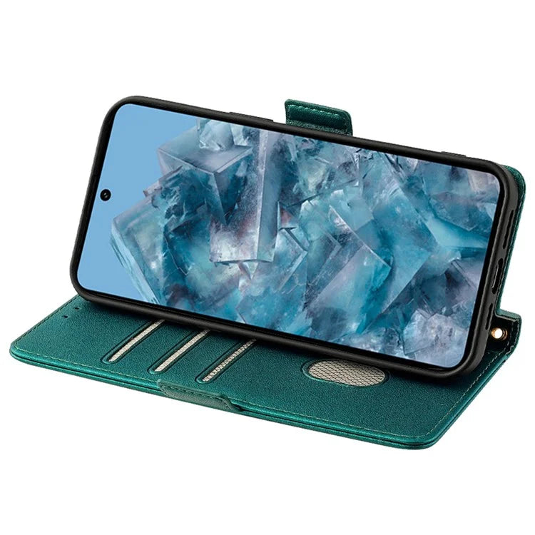 For Google Pixel 8 Pro Crossbody Case PU Leather RFID Blocking Protective Phone Cover