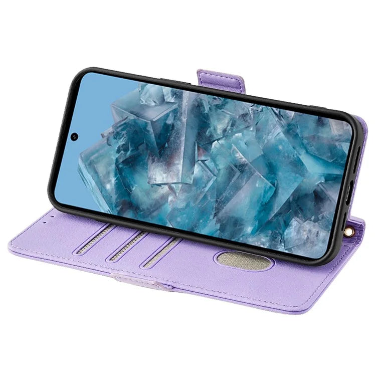 For Google Pixel 8 Pro Crossbody Case PU Leather RFID Blocking Protective Phone Cover