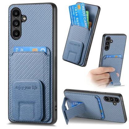 C1-11 for Samsung Galaxy A13 5G / A04s 4G (164.7 x 76.7 x 9.1 mm) Case Folding Kickstand Leather Coated TPU Phone Cover