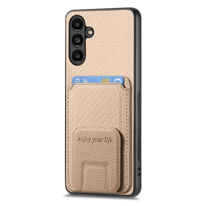 C1-11 for Samsung Galaxy A13 5G / A04s 4G (164.7 x 76.7 x 9.1 mm) Case Folding Kickstand Leather Coated TPU Phone Cover