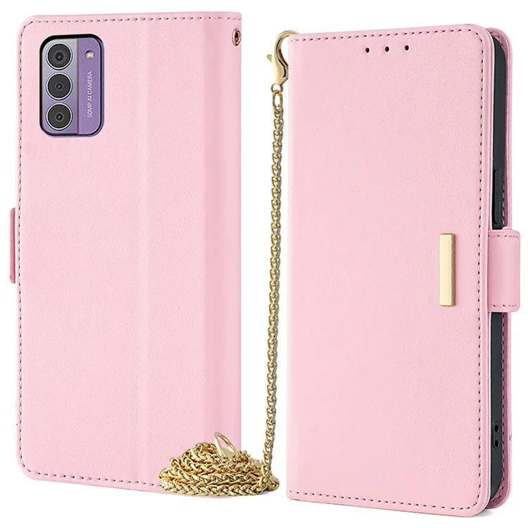 For Nokia G42 Case RFID Blocking Wallet Smart Phone Cover with Crossbody Strap