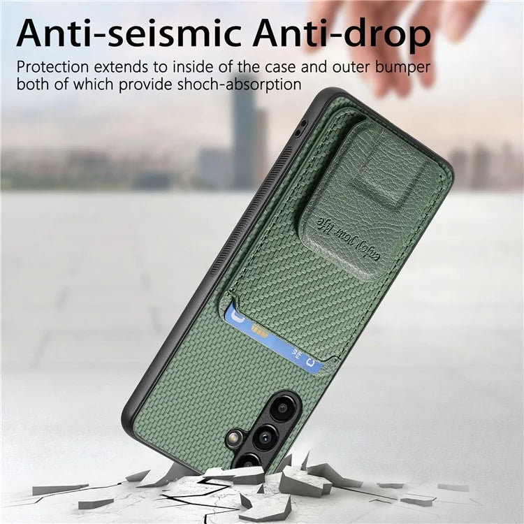 C1-11 for Samsung Galaxy A05s 4G Case Leather+TPU Kickstand Phone Cover with Card Holder