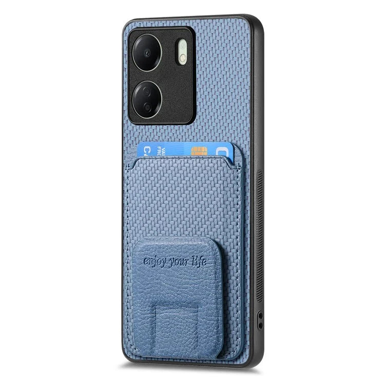 C1-11 for Xiaomi Redmi 13C 4G / Poco C65 4G Phone Case Card Slot Leather Coated TPU Cover