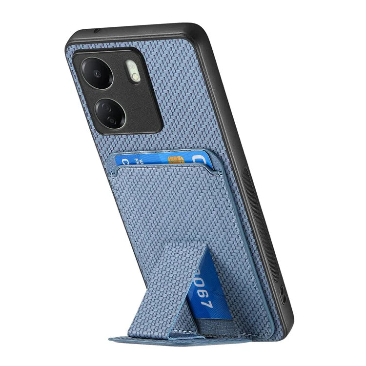 C1-11 for Xiaomi Redmi 13C 4G / Poco C65 4G Phone Case Card Slot Leather Coated TPU Cover