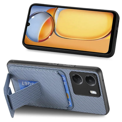 C1-11 for Xiaomi Redmi 13C 4G / Poco C65 4G Phone Case Card Slot Leather Coated TPU Cover