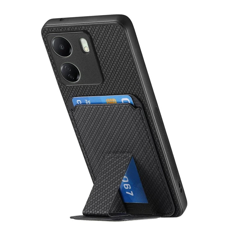 C1-11 for Xiaomi Redmi 13C 4G / Poco C65 4G Phone Case Card Slot Leather Coated TPU Cover