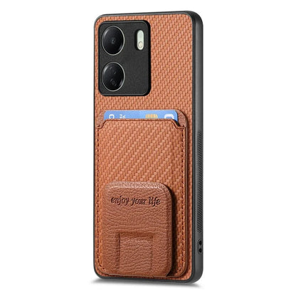 C1-11 for Xiaomi Redmi 13C 4G / Poco C65 4G Phone Case Card Slot Leather Coated TPU Cover