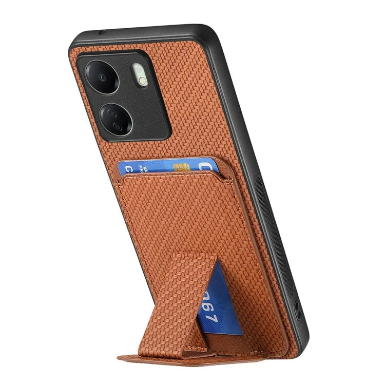 C1-11 for Xiaomi Redmi 13C 4G / Poco C65 4G Phone Case Card Slot Leather Coated TPU Cover