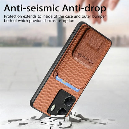 C1-11 for Xiaomi Redmi 13C 4G / Poco C65 4G Phone Case Card Slot Leather Coated TPU Cover