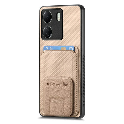C1-11 for Xiaomi Redmi 13C 4G / Poco C65 4G Phone Case Card Slot Leather Coated TPU Cover