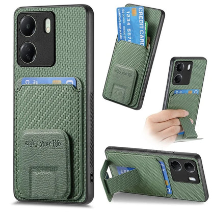 C1-11 for Xiaomi Redmi 13C 4G / Poco C65 4G Phone Case Card Slot Leather Coated TPU Cover