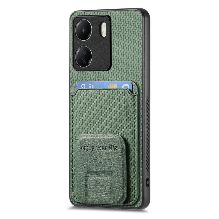 C1-11 for Xiaomi Redmi 13C 4G / Poco C65 4G Phone Case Card Slot Leather Coated TPU Cover