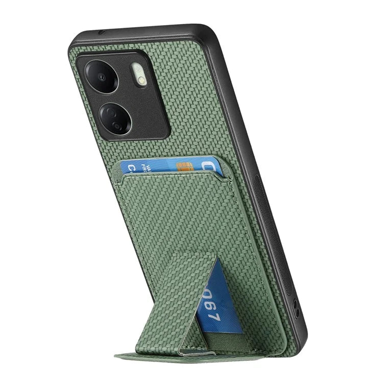 C1-11 for Xiaomi Redmi 13C 4G / Poco C65 4G Phone Case Card Slot Leather Coated TPU Cover