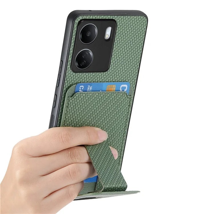 C1-11 for Xiaomi Redmi 13C 4G / Poco C65 4G Phone Case Card Slot Leather Coated TPU Cover