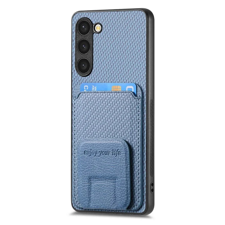 C1-11 for Samsung Galaxy S23+ Case with Kickstand Leather Coated TPU Slim Phone Cover