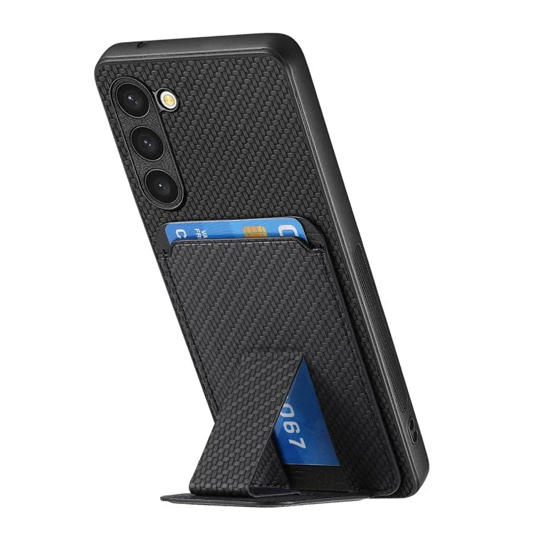 C1-11 for Samsung Galaxy S23+ Case with Kickstand Leather Coated TPU Slim Phone Cover