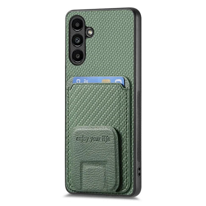 C1-11 For Samsung Galaxy A35 5G Case Carbon Fiber Texture Leather Coated TPU Phone Cover