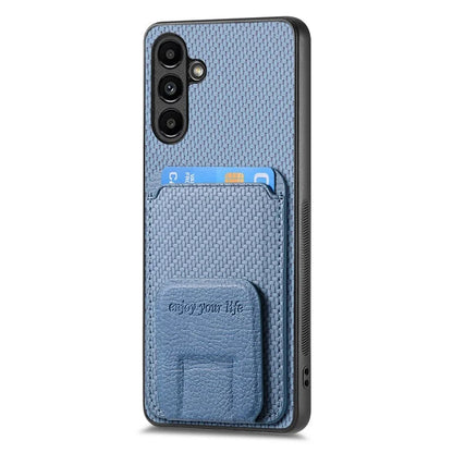 C1-11 for Samsung Galaxy A15 4G / 5G Case Leather Coated TPU Carbon Fiber Texture Back Cover