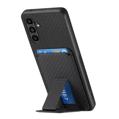 C1-11 for Samsung Galaxy A15 4G / 5G Case Leather Coated TPU Carbon Fiber Texture Back Cover