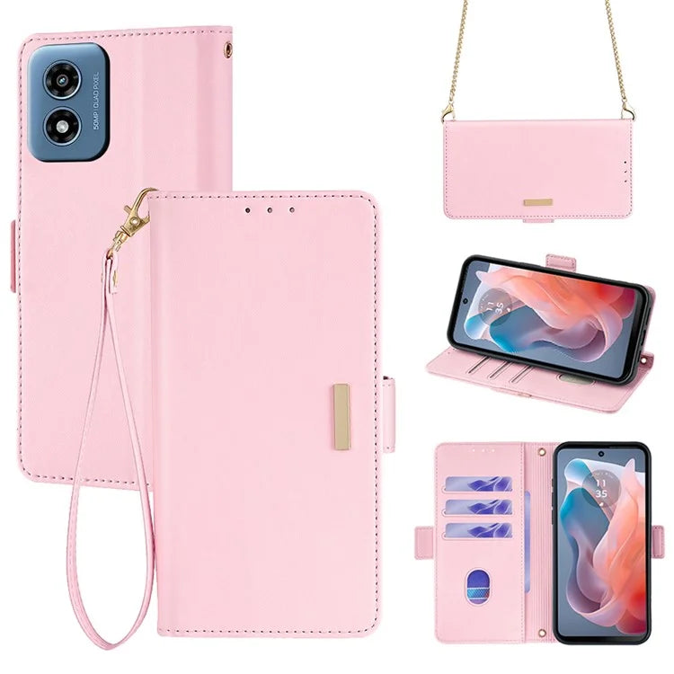 For Motorola Moto G Play (2024) 4G Wallet Case RFID Blocking Anti-Drop Leather Phone Cover