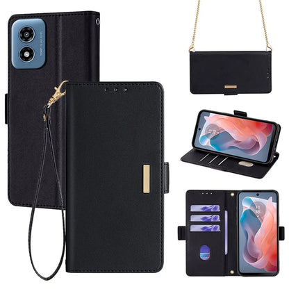 For Motorola Moto G Play (2024) 4G Wallet Case RFID Blocking Anti-Drop Leather Phone Cover